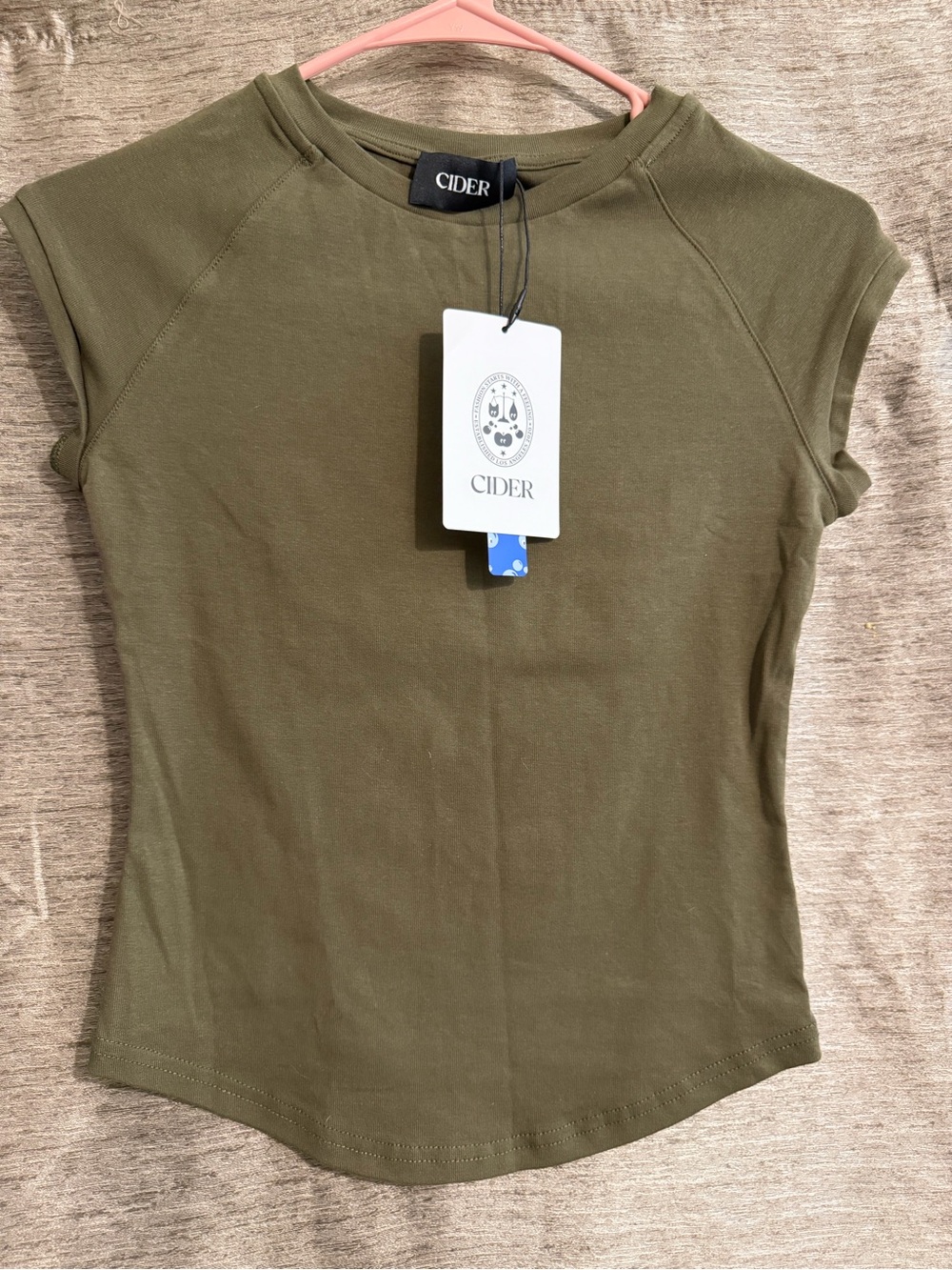 Cider Olive Green Short Sleeve Crew Tee